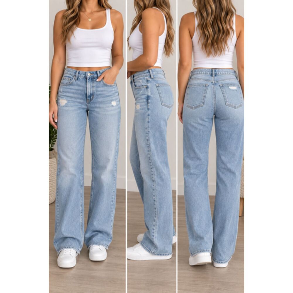 Hollister High-Rise Straight Leg Jeans – Long